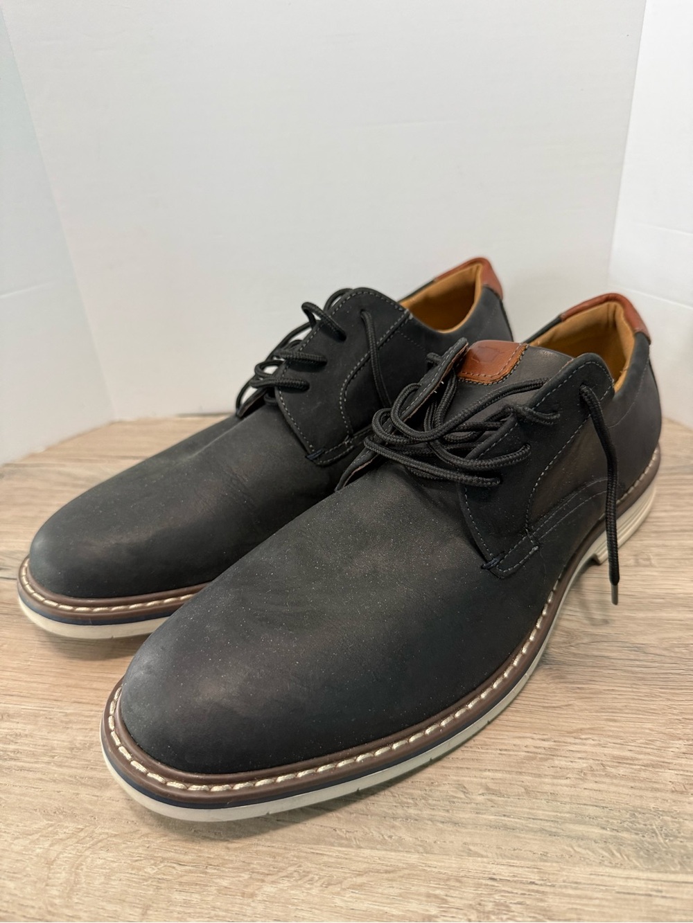 Florsheim Mens Norwalk Plain Toe Oxford Black Size 9W